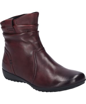 Het slijtvaste nappaleer zorgt voor uitstekend comfort tijdens het lopen. De schoen is warm gevoerd met zacht textiel voor de herfst en winter. De ritssluiting zorgt voor een goede pasvorm en gemakkelijke instap in de schoen. Het AGO-ontwerp garandeert een lichtgewicht schoen met een stabiele pasvorm. Breedte G is perfect voor alle normale voeten. Geniet van extra vrijheid in je vrije tijd met Naly 63.