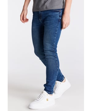 inchBoys Essential Midstone Skinny Denim JeanStretch DenimButton Waist with Belt LoopsTan Pu Patch With LogoMachine Wash98% Cotton 2% Elastane inch