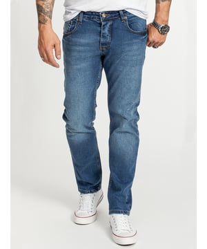 Rock Creek Herren Jeans RC-2401: Dein perfekter Alltagsbegleiter Komfortable Stretch-Passform für jeden Tag Die Rock Creek Herren Jeans RC-2401 ist der Inbegriff von Komfort und Flexibilität. Dank des hochwertigen Stretch-Denims passt sich die Jeans perfekt deiner Körperform an und bietet dir den ganzen Tag über uneingeschränkte Bewegungsfreiheit. Ob im Büro, beim Stadtbummel oder bei einem Treffen mit Freunden, diese Jeans sitzt immer wie angegossen.  Stilvoll und Lässig im Stonewashed-Design Das blaue Stonewashed-Design verleiht der RC-2401 einen lässigen und dennoch stylischen Look. Die Jeans lässt sich vielseitig kombinieren – ob mit einem einfachen T-Shirt, einem eleganten Hemd oder einer sportlichen Jacke. Mit dieser Jeans bist du stets modisch und zeitgemäß gekleidet.  Praktischer Five-Pocket-Style und Zuverlässiger Knopfverschluss Ausgestattet mit dem klassischen Five-Pocket-Style bietet die Rock Creek RC-2401 genügend Platz für all deine wichtigen Kleinigkeiten. Der robuste Knopfverschluss sorgt für einen sicheren Sitz und unterstreicht die hohe Qualität und Langlebigkeit dieser Jeans. Eine Investition in diese Jeans ist eine Investition in stilvolle Beständigkeit.
