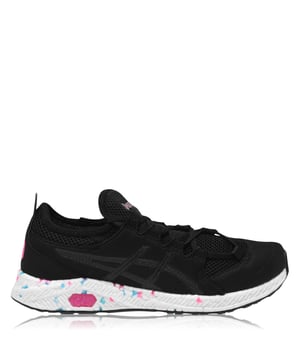 Asics Hyper Gel Sai Runners Made with an engineered meshing to the upper, these runners then come featuring a foam midsole for comfort, a rubber outsole and a removable insole with a padded inner ankle collar for some extra support. Also featuring a laced-up closure, a blocked black upper and the signature Asics branding to the tongue for a familiar running brand. You don't want to miss these.
