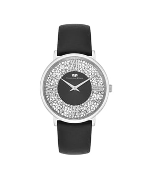 Can't resist luxurious watches? Then this women's watch of the Rhodenwald & Sons label is the perfect choice: Classic optics combine with glamorous details into an extraordinary piece of jewelry. The focus is on the stylishly staged contrast between subtle line, minimalist arrow and an elaborately structured dial, decorated with crystals. A soft real leather strap rounds off the high -quality equipment. The noble women's watch also scores with a long-lasting quartz clock and a screwed housing floor.