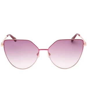 Moschino Rose Gold-zonnebril, lensbreedte = 59 mm, neusbrugbreedte = 15 mm, armlengte = 140 mm, zonnebril, zonnebrillendoos, schoonmaakdoekje en onderhoudsinstructies allemaal inbegrepen, 100% bescherming tegen UVA- en UVB-zonlicht en conform de Britse norm EN 1836: 2005, Rosegouden zonnebril