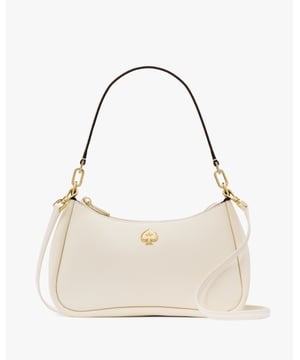 We Think A Shoulder Bag Should Be Two Things: Chic And Functional. This Pretty One Holds All Of Your Essentials--Wallet, Keys And Phone--And Has A Pocket To Stash Snacks (Be It Gummy Bears Or Almonds). Because Those Are Essential, Too., Kayla Pebbled Leather Convertible Shoulder Bag, Metal Spade, Back Zip Pocket,  Length: 8.00 Cm,  Width: 26.40 Cm,  Height: 16.00 Cm
