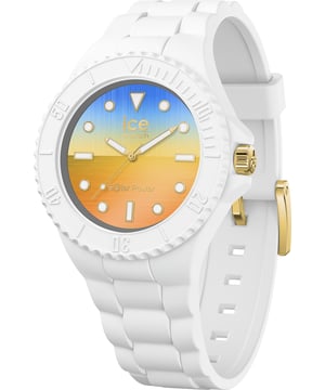 Diese Ice Watch Ice Generation - Sunrise - Solar Analog Uhr für  Damen ist das perfekte Accessoire zum tragen oder verschenken. Ihr Weiß 40 mm Rund Gehäuse kombiniert mit dem bequemen Weiß Armband aus  Silikon garantiert, dass Sie diese atemberaubende Uhr kompromisslos genießen werden. Angetrieben von einem hochwertigen Quarz Uhrwerk und wasserdicht bis 10 bars, läuft Ihre Uhr stets weiter. Diese Solaruhr kann mit jeder Art von Licht aufgeladen werden und benötigt keinen Batteriewechsel. -Diese Uhr verfügt über eine funktion: Solar, Leuchtzeiger, Leuchtziffern Diese hochwertige Uhr hat ein Weiß Silikon Band ( 30 cm Länge und 19 mm Breite) mit einer Dornschließe Gehäusedurchmesser: 40 mm,Gehäuse Höhe: 10 mm, Gehäusefarbe: Weiß, Zifferblattfarbe: Mehrfarbig