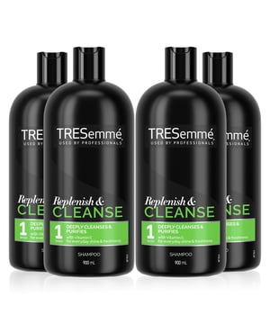 Tresemme Deep Cleansing Shampoo, infused with multivitamins, gently cleanses away build-up and impurities that can weigh the hair down and diminish its natural shine. Gentle enough for daily use, so you can reveal fresh, clean, purified hair every day. 
Tresemme Deep Cleansing Shampoo is a classic shampoo that refreshes hair for added body and shines and contains a clarifying formula for removing build-up and impurities. Clarifying shampoo gently removes build-up and heavy residue that diminishes hair's shine for that just-left-the-salon feel.

Features:

Tresemme Cleanse and Replenish Deep Cleansing Shampoo gently remove build-up that diminishes hair shine.
Washes hair of the residue from waxes, pomades, creams, sprays, and more.
Formula enriched with vitamin C.
Gentle enough for daily use.
Coat hair with a liberal amount of clarifying shampoo and gently massage the scalp and roots with your fingertips to work into a lather.
Lightly squeeze the shampoo from roots to ends and rinse thoroughly, finish with Tresemme Cleanse and Replenish Remoisturize Conditioner.

How to USE: 

Apply to wet hair from roots to ends.
Work into a lather and gently massage the scalp.
Rinse thoroughly.
Follow with TRESemmé Remoisturize Conditioner.
Style with your favourite TRESemmé products.
In case of contact with eyes, rinse thoroughly with water

Ingredients: Aqua, Sodium Laureth Sulfate, Cocamidopropyl Betaine, Sodium Chloride, Parfum, Sodium Benzoate, Citric Acid, Polyquaternium-10, Disodium EDTA, PPG-9, Sodium Hydroxide, Panthenol, Ascorbic Acid, Tocopheryl Acetate, Citrus Tangerina Peel Oil, Niacinamide, Biotin, Hexyl Cinnamal, Limonene, Linalool, CI 61570.

Package Includes: 4x Tresemme Multi-Vitamin Deep Cleansing Shampoo, 900ml