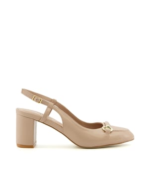 Ladies Nude Open Courts Slingbacks.