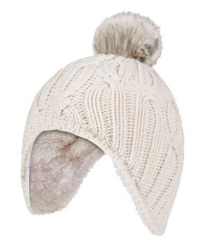 Completa el conjunto de invierno de tu hija con este gorro de piel sintética con pompones para niña. Mantener a tu hija abrigada en invierno es siempre una necesidad. Y con estos Heatweaver aislamiento térmico cepillado que es como una felpa de piel-como forro térmico que maximiza la cantidad de aire caliente se mantiene cerca de la piel. El hilo térmico especialmente desarrollado por Heat Holders proporciona un aislamiento de alto rendimiento contra el frío con una capacidad superior de transpiración de la humedad. La construcción elástica se adapta a la forma natural del cuerpo para mejorar el ajuste, la calidez y la comodidad. Este gorro no sólo mantiene la cabeza y las orejas calientes, sino que también tiene un sistema de cierre que facilita su colocación. Las orejeras se asientan cómodamente en el lateral del gorro de tu hijo para retener el calor y la calidez cerca de la piel. Ya sea para completar la colección de invierno de tu hijo o para ir de compras al colegio, este gorro es ideal para la ropa informal e incluso para las vacaciones de invierno. Este gorro ofrece una generosa cantidad de espacio para el oído de tu hijo, lo que lo hace perfecto para una sensación acogedora. Está disponible en 3 colores: negro, gris oscuro y crema de mantequilla. Están disponibles para edades comprendidas entre los 3 y los 6 años.