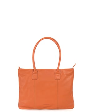 unisex schoudertas met ritssluiting. twee open binnenzakken. afwezige externe zakken. ontbrekende schouderband. met leren handvat. een binnencompartiment.  extern materiaal. polyester binnenkant. Afmetingen: 36x27x10 cm. Modeproduct