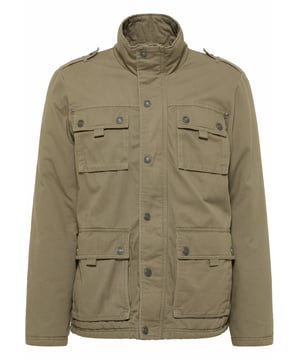 Deze winterjas van Mo heeft een casual militaire look en combineert alle typische en praktische details in deze trendy korte parka. De volledig gevoerde romp en mouwen, evenals de hoge kraag en verborgen ritssluiting, houden kou en wind op afstand. De zakoplossingen in de vorm van vier klepzakken, elk bestaande uit twee borstzakken en twee zijzakken, zijn even praktisch als veelzijdig. Ze onderstrepen ook de militaire toets van deze jas. De inhoud kan elk met twee sterke Mo-label drukknopen worden vastgezet. Wat u in de binnenzak bewaart, is ook beveiligd tegen verlies, want ook die is veilig afgesloten met een drukknoop. Door zijn duidelijke, ruwe charme is dit winterjack van gewassen katoen een ideale partner voor denim en cargobroeken.  winterjas