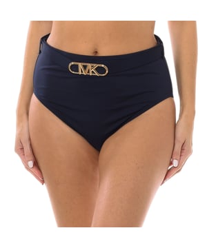 Una silueta retro que realzará tu figura, recibe un detalle de diseñador en la parte superior del bikini de cintura alta de Michael Kors ya que presenta una cintura con cinturón con logo imperio.

Braguita de bikini.
Braguita de pierna alta.
Detalle del cinturón con el logo de la marca.
Cinturón no regulable.
Totalmente forrado.
Costuras vistas a tono.
 Composición: Exterior: 85% Poliamida, 15% Elastano; Forro: 92% Poliéster, 8% Elastano.; Copas: 100% Poliuretano.
 Cuidados:
Lavar a mano con agua fría.
Utilizar jabón neutro.
No utilizar lejía.
Aclarar sin retorcer.
No planchar.