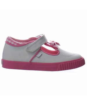 Patadas Tovni T-Bow Strap-Up White Canvas Kids PLIMSOLLS 1_15779