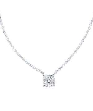 9K (375) White Gold: 0.73gr; # Diamond: 0.06ct; # Dimension: 0.35cm x 0.35cm