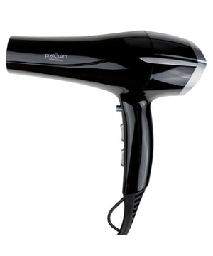 Sèche-cheveux professionnel GTI 2400I OZONO&IONES PQ de coloris noir.
Sèche-cheveux puissant de 2400W.
Moteur AC professionnel de haute performance, générateur d'ozone et d'ions qui réduit le temps de séchage, prévient les frisottis et augmente la brillance.
L'ozone purifie également le cuir chevelu et améliore l'oxygénation, ce qui a un effet rajeunissant sur les cheveux.
Il possède 2 vitesses et 3 modes de chauffage, un bouton d'air froid, 2 buses professionnelles et une protection contre la surchauffe.
Longueur du câble : 178 cm.
Conseils d'utilisation
Fixez la buse de la taille souhaitée, branchez le sèche-cheveux et sélectionnez la vitesse et le mode de chauffage souhaités. Séchez vos cheveux comme vous le désirez. Évitez le contact des cheveux avec la grille d'entrée d'air. Les sèche-cheveux peuvent avoir plusieurs positions de flux d'air et de température. Après utilisation, débranchez l'appareil du secteur et laissez-le refroidir avant de le ranger.  Ne pas enrouler le câble autour du sèche-cheveux.  Ne suspendez pas l'appareil par le câble.
Précautions
1. Lorsque le sèche-cheveux est utilisé dans une salle de bains, débranchez-le après usage car la proximité de l'eau présente un danger même lorsque le sèche-cheveux est éteint.

2. Ne l'utilisez pas lorsque vous prenez un bain.

3. Attention : Le symbole CEI 60417 - 5582 signifie que cet appareil ne doit pas être utilisé à proximité de bains, douches, lavabos ou autres récipients contenant de l'eau.

4. Ne le placez pas et ne le laissez pas tomber dans l'eau ou tout autre liquide.

5. Si l'appareil tombe dans l'eau, débranchez-le immédiatement. Ne mettez pas votre main dans l'eau.

6. Tenez l'appareil éloigné de l'eau.