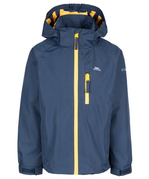 Außenmaterial: 100% Polyester, PVC-Beschichtung, Innenfutter: 100% Polyester. Gestreiftes Innenfutter. Abnehmbare/abnehmbare Kapuze. 3 Reißverschlusstaschen. Kontrastfarbiger Frontreißverschluss. Elastische Manschette mit Laschenverstellung. Wasserdicht 3000mm, winddicht, versiegelte Nähte. Trespass Childrens Brustumfang (ca.): 2-3 Jahre - 21in/53cm, 3-4 Jahre - 22in/56cm, 5-6 Jahre - 24in/61cm, 7-8 Jahre - 26in/66cm, 9-10 Jahre - 28in/71cm, 11-12 Jahre - 31in/79cm.