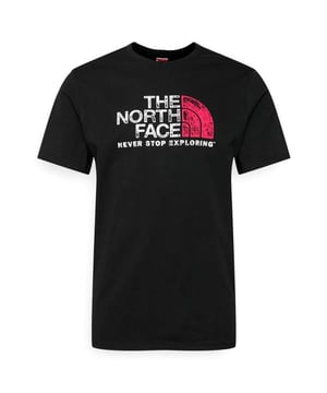 The North Face logo takes centre stage on this classic t-shirt. Whether you're hitting the trail on a sunny day or exploring the city, our pure cotton New Peak T-Shirt is a comfortable and stylish choice for all your summer adventures.