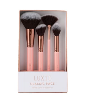 Step up your base makeup game with this set of essential face brushes. Set your face with powder for an airbrushed finish, then contour, highlight, and add blush for a complete look. Our signature Rose Gold brush line features premium soft, synthetic bristles encased in a rose gold ferrule atop a chic pink handle, making them not only functional but a beautiful addition to your vanity.