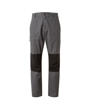 Material: Hauptmaterial: 65% Polyester, 35% Baumwolle / Knie: 88% Polyamid, 12% Elasthan. Smartdry-Eco. Sicher. Schnelltrocknend. Hosenstoßband. Sonnenschutz: UPF 40+. 4 Taschen, 2 davon mit Reißverschluss.