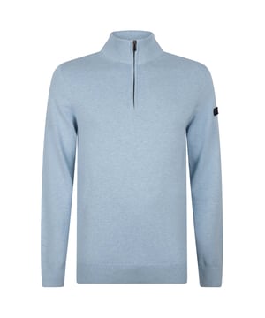 Jersey de hombre de la marca Presly & Sun. El jersey de Presly & Sun está hecho de algodón orgánico y tiene un corte recto. El suave algodón proporciona una gran comodidad.  Marca: Presly & SunNombre del modelo: Lewis Zip Knitted Pullover Categoría: jersey de hombreMateriales: algodónColor: azul