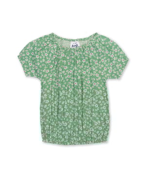 100% organic cotton | Proud to be certified to the Global Organic Textile Standard (GOTS) | Ditsy fields all-over print | Double layer muslin fabric | Short sleeved | Elasticated cuffs, hem and neckline | Made in India | Machine washable at 40 degrees, or at 30 degrees to be kinder to the planet