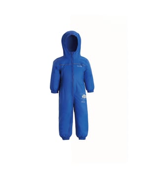 Waterdicht en ademend Isolite 5000 lichtgewicht polyamide stof Getapete naden Intergrale capuchon Reflecterende afwerking 100% Polyamide Formaat Regatta Little Adventurers (lengte ongeveer): 6-12 maanden (74-80cm), 12-18 maanden (80-86cm), 18-24 maanden (86-92cm), 24-36 maanden (92-98cm), 36 -48 maanden (98-104cm), 48-60 maanden (104-110cm), 60-72 maanden (110-116cm).