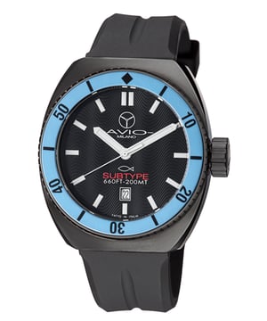 Avio milano: reloj negro subtipo para hombre