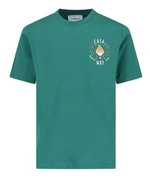 Casablanca Casa Way Bowl of Oranges Printed T-Shirt in Green