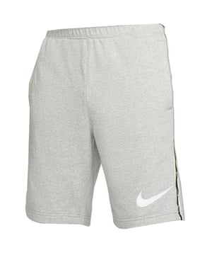 Nike Grey Shorts, Swoosh Logo, Elasticated Waist, 80% Cotton, 20% Polyester, Taped Logo Down Sides of Legs, Grey Jogg Pants, Nike Loungewear, Grey Jogg Shorts,