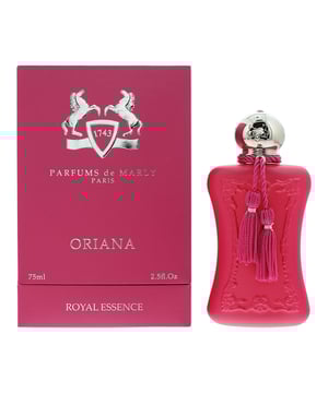 Oriana is a Floral Fruity Gourmand, created by Nathalie Lorson and Hamid Merati-Kashan and launched in 2021 by Parfums De Marly. The fragrance contains top notes of Mandarin Orange, Bergamot and Grapefruit; with middle noes of Orange Blossom, Raspberry and Black Currant; and base notes of Whipped Cream, Marshmallow, Musk and Ambrette.