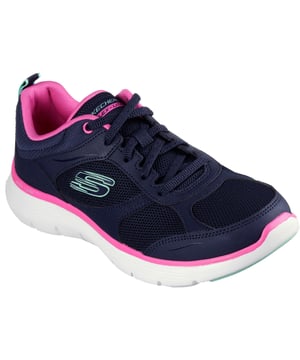 Get a new perspective on flexible sporty style and comfort with Skechers Flex Appeal 5.0. This lace-up features an engineered mesh upper with a cushioned Skechers Air-Cooled Memory Foam insole.