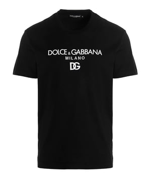 Dolce & Gabbana showcases signature style codes on this t-shirt that is instantly recognisable with its bold Milano logo print to the front.