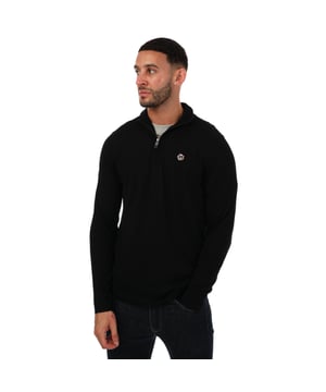 Ted Baker Tooting Core gebreide trui met halve rits voor heren, zwart