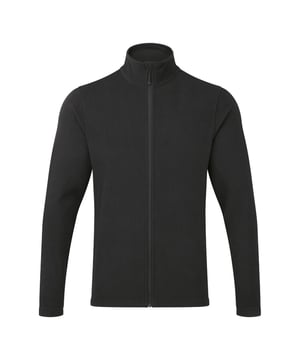 Material: 100% recycelter Polyester. Stoff: Microfleece. Design: Einfarbig. 200gsm. Stoff-Technologie: Anti-Pilling, leicht, weich. Ausschnitt: Kadett-Kragen. Kinnschutz, Innen-Reißverschlussschutz. Ärmel-Typ: Langärmelig. Manschette: Offen. Taschen: 2 Seitentaschen. Verschluss: Durchgehender Reißverschluss. Saum: Offen. Nachhaltigkeit: Amfori, BSCI, GRS zertifiziert.