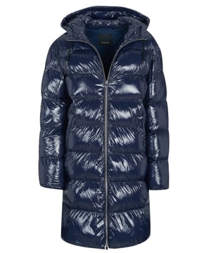 100% polyamide; Pinko-jasje; Model: 1G17R1Y6BJ G56; Hoogwaardige afwerking; kap; Rits; Twee voorzakken; Pinko-logodetails