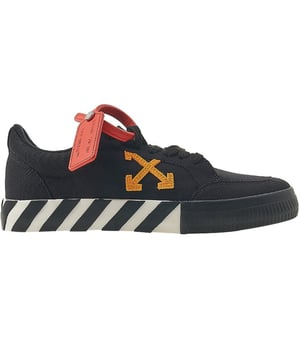 Trainer Vulc Trainer Orange Design noir Toomne en dentelle en dentelle, etiquette blanche fabriquee en Indonesie OMIA085S23FAB0011020