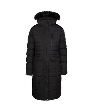 100% Polyester. Stof: Ripstop, TPU membraan. Ontwerp: Eenvoudig. Stoftechnologie: Duurzaam. Halslijn: Kapitein. Manchet: Binnenkant Geribd. Mouwtype: Met lange mouwen. Gewatteerde, gestikte schotten. Eigenschappen van de kap: Verstelbaar, kunstbontontont, Ritssluiting. Lengte: Lang. Zakken: 2 zijzakken, 3 zakken, ritssluiting, 1 borstzak, klepsluiting. Sluiting: Volledige rits, Stormflap, Stud. Zoom: Zijsplitten, Ritssluiting. XS: 32 in. S: 34 in. M: 36 in. L: 38 in. XL: 40 in. XXL: 42 in.