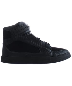 Criminal Damage Bronx High Top Lace-Up Black Synthetic Mens Trainers 1530_BLACK