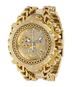 De Invicta 37344 heeft een roestvrijstalen horlogekast van 58 millimeter met een gouden wijzerplaat.
Dit model wordt aangedreven door een accuraat Quartz uurwerk.
20 bar waterdicht.
Dit model is onderdeel van de Invicta Gladiator collectie.
Met 696 diamanten
Inclusief 2 jaar garantie.