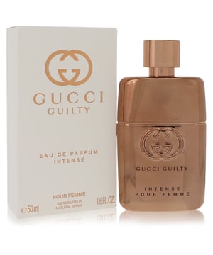 Gucci Guilty Intense Pour Femme is an amber foral fragrance for women, which was launced in 2022 by Gucci. The fragrance has top notes of Violet, Mandora and Litchi; with middle notes of Plum, Tuberose and Ylang-Ylang; and base notes of Patchouli, Vanilla and Vetiver. The notes combine to create a rich, deep, dark, creamy scent which is ideal for the cooler weather of Autumn and Winter.