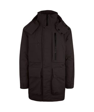 Jack Wolfskin Tech Lab Zip Up Dark Brown Field Parka Coat 1113091 5166