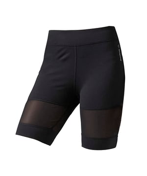 Reebok Bike Shorts Mesh Panel Cycling Enge Schwarz - Frauen