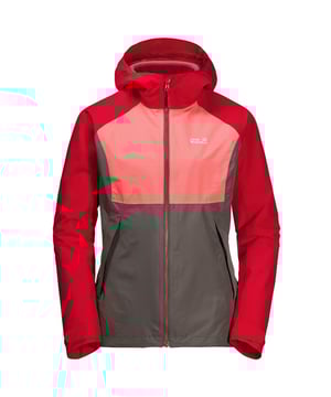 Jack Wolfskin Womens Mount Isa 3 In 1 Jacket met capuchon Jas Fleece 1113631 2122