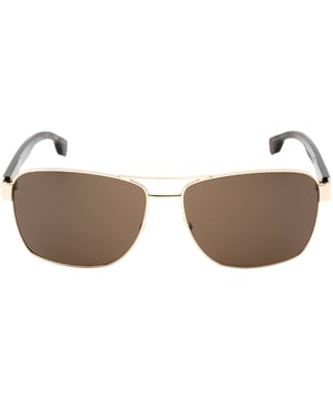 Hugo Boss 1559 0FG4 70 Gold Sunglasses. Make a statement with these Hugo Boss Sunglasses. Crafted with style and elegance, they offer 100% UV protection, making them the perfect accessory to an unforgettable look. The perfect accessory to take your style up a notch!. Hugo Boss Gold 1559 0FG4 70 Sunglasses, Lens Width = 60mm, Nose Bridge Width = 15mm, Arm Length = 140mm, Made In China. Sunglasses, Sunglasses Case, Cleaning Cloth and Care Instructions all Included, 100% Protection Against UVA & UVB Sunlight and Conform to British Standard EN 1836:2005. Style Code: BOSS 1559/O/S 0FG4 70. Gold Sunglasses