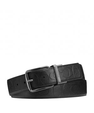 Wide Harness CTS Reversible Belt in Signature Leather Width 3.8cm,