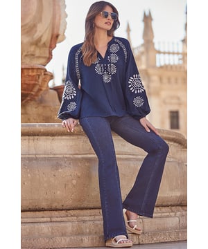 REASONS TO BUY:

We're obsessed with them too
Pintuck front kick flare cut makes legs look endless
Chic indigo wash you'll wear day and night
Cut from our signature soft stretch denim for a feel good fit
Dress them up with a sexy top and strappy heels
Add a chunky knit and ankle boots for cosy chic

Inside leg to fit: Short 29" | Regular 31" | Long 33"