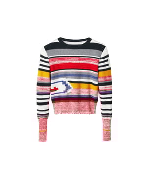 Marca: Desigual   Género: Mujeres   Tipo: Tejidos   Color: Rojo   Patrón: Geométrico   Escote: Cuello Redondo   Mangas: Manga Larga   Temporada: Otoño/invierno