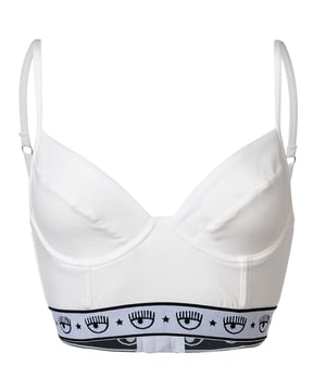 Ein Bralette von der Marke CHIARA FERRAGNI.
Aus weicher Stretch-Baumwolle für eine perfekte Passform und einem Allover-Logobund.