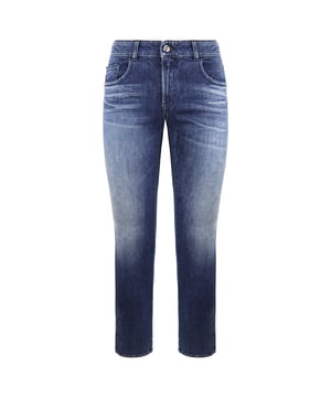 Emporio Armani Regular Fit Distressed Blue Stripe Jeans 6Z2J13 2D1UZ 0941