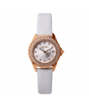 Folli Follie WF1B006ST - Damenuhr Quarz aus Edelstahl• Material: Edelstahl• Glas: Mineral• Armband: Leder• Farbe: Rosegold• Wasserbeständigkeit: 0 m (0 ATM)• Gehäusegröße: 33 mm