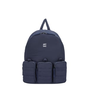 Our largest backpack made in our padded nylon fabric. This lightweight backpack has plenty of internal space as well as a unique triple-pocket design and internal laptop sleeve (fits 15 inch laptop / Apple MacBook Pro 16 inch) for you to organise all your essentials. It's stylish design is discreet and adaptable enough to style with any outfit. The perfect bag for your every day commute or casual day-trip. Features: , Padded lightweight nylon, Water resistant, 15 inch padded laptop sleeve - Fits Apple MacBook Pro 16 inch, Zip top opening to main compartment, ARTSAC screen printed logo, Triple front zip pocket with loops, Internal zip pocket for smaller valuables, 2 Internal mobile phone slip pockets - fits normal and plus size smart phones, 3 Internal pen slip pockets, Ergonomic contoured back panel, Adjustable padded backpack straps, Top grab handle, Large model Style Ref: 52011 NAVY