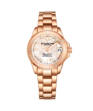 Women's Diver, Rose-tone Bracelet, Light Blue MOP Dial Watch